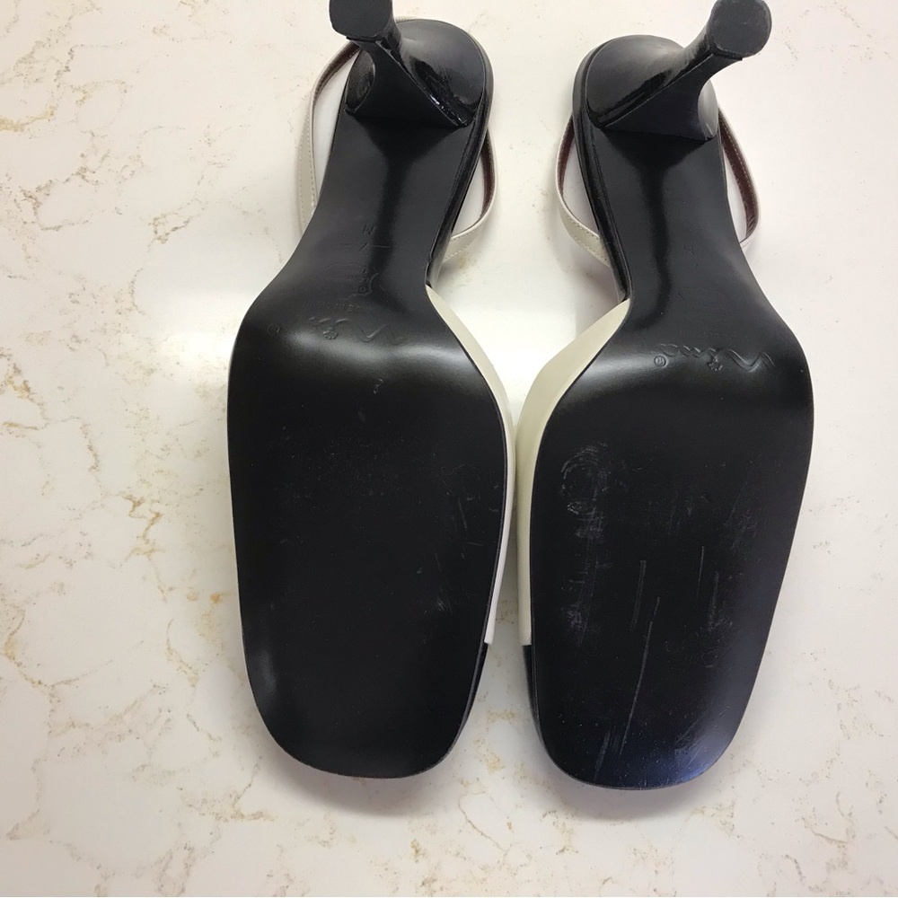 Nina Black and White Sling back Heels. - Picture 4 of 7